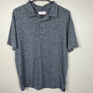 Grand‎ Slam Performance Mens Medium Polo Shirt Grey Space Dye Short Sleeve Golf